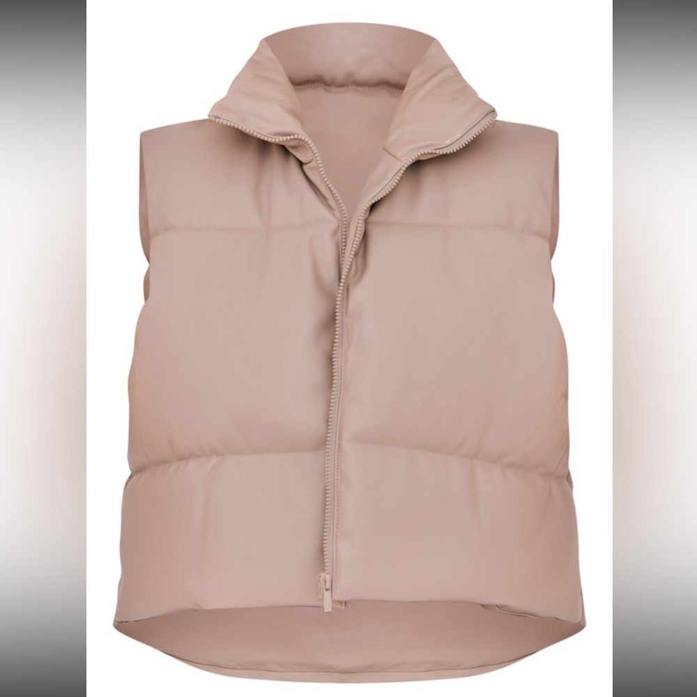 Truffle Faux Leather Vest